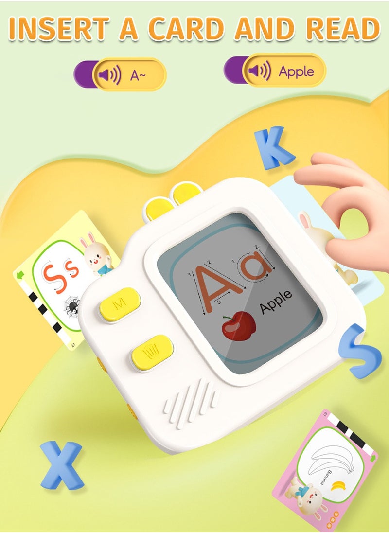 Moovant Toddler Flash Cards with 40PCS/80 Sight Words, Talking Flash Cards with LCD Screen, Pure English Pronunciation Listening Learning Toys for Kids, White  - Image 3