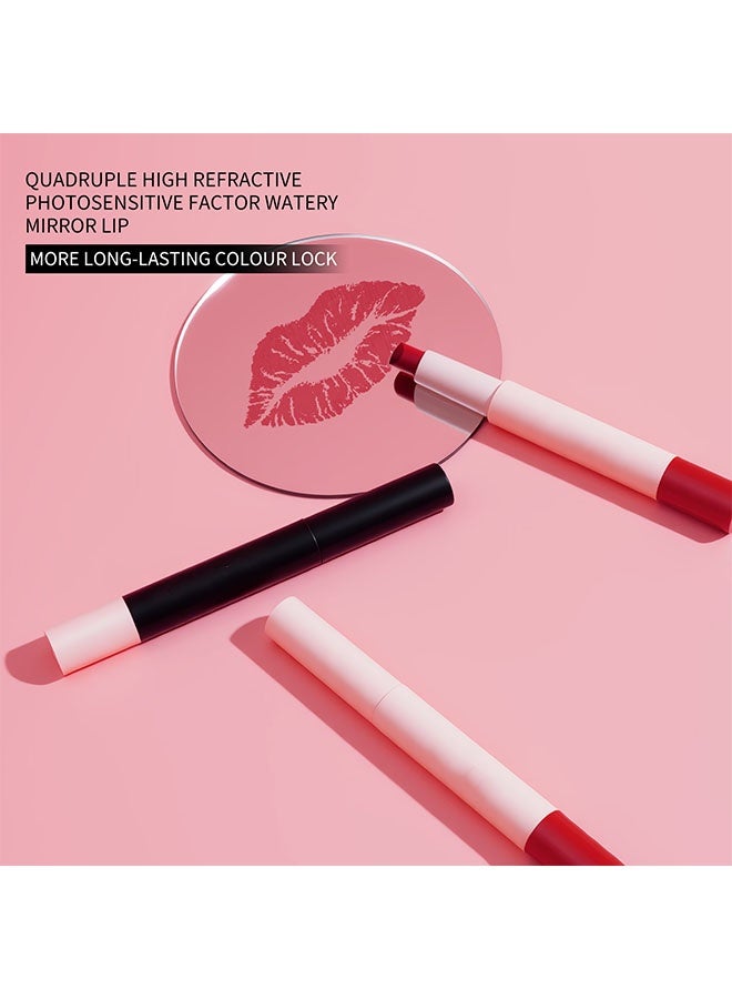 OCHEAL Mirror Velvet Lip Jelly,Jelly Glossy Lipstick, Long Lasting Moisturizing Tinted Lip Balm, Plumping Water Lip Glaze ,Mirror Liquid Lipsticks Brighten Plumping Lipstick 03#ROSE PINK - Image 5