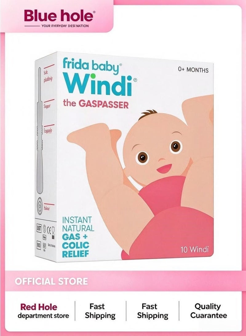 fridababy Baby Exhaust Stick Physical Relief Quick Acting Natural Gas Colic Relief Agent 10 Packs, Soft and Gentle, Easy to Use for Newborns and Infants - Image 1
