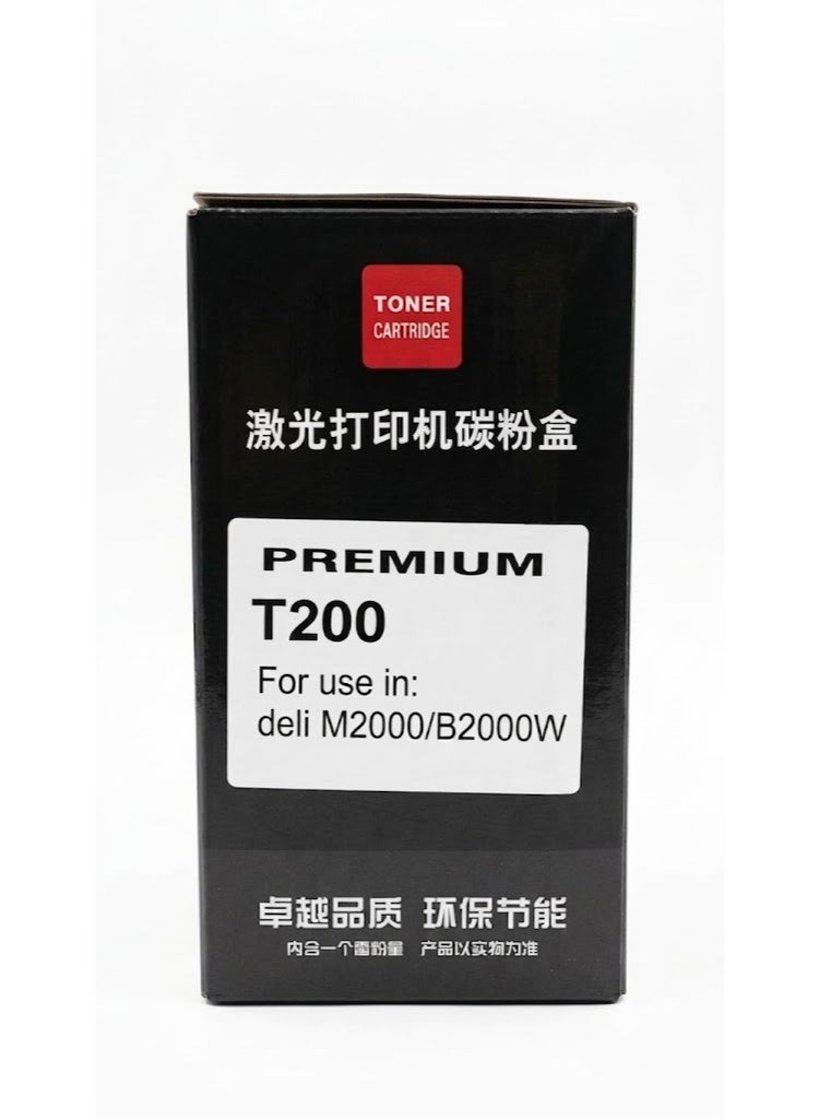 Deli Premium T200 Laser Toner Cartridge Replacement for Deli M2000, B2000W Printers, High Yield Black Ink Toner - Image 1