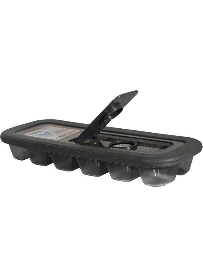 مكعب ثلج بلاستيكي محكم الغلق ،  رمادي شفاف - Image 3