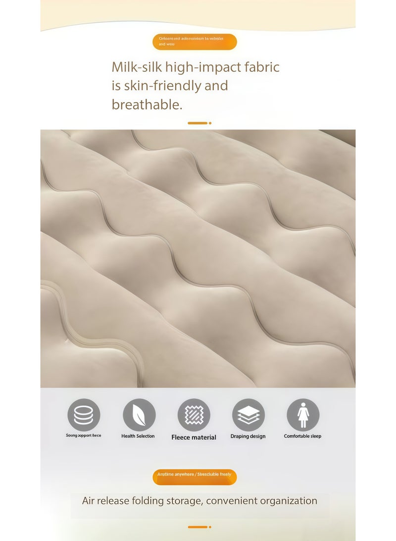 SKT Shiketro Inflatable Recliner with Portable USB Wireless Pump, Flocked PVC Material, Adult Inflatable Beanbag Sofa/Recliner (Grey) - Image 4