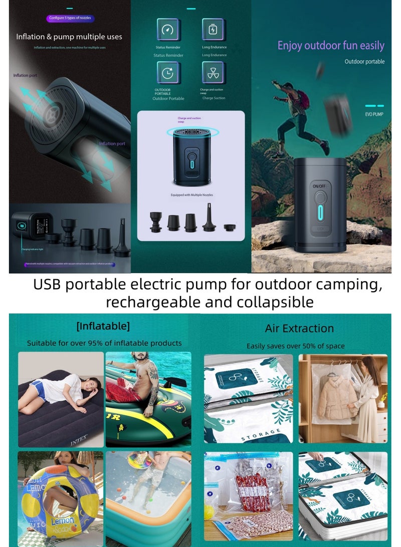 SKT Shiketro Inflatable Recliner with Portable USB Wireless Pump, Flocked PVC Material, Adult Inflatable Beanbag Sofa/Recliner (Grey) - Image 2