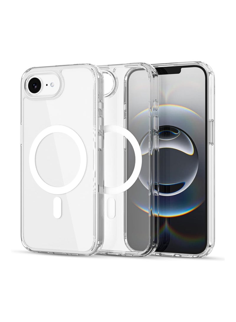 Denx iPhone 16e 2025 Case, Compatible with MagSafe, Shockproof  Protection, TPU, Magnetic Case for iPhone SE, Classic Hybrid Case , Clear 