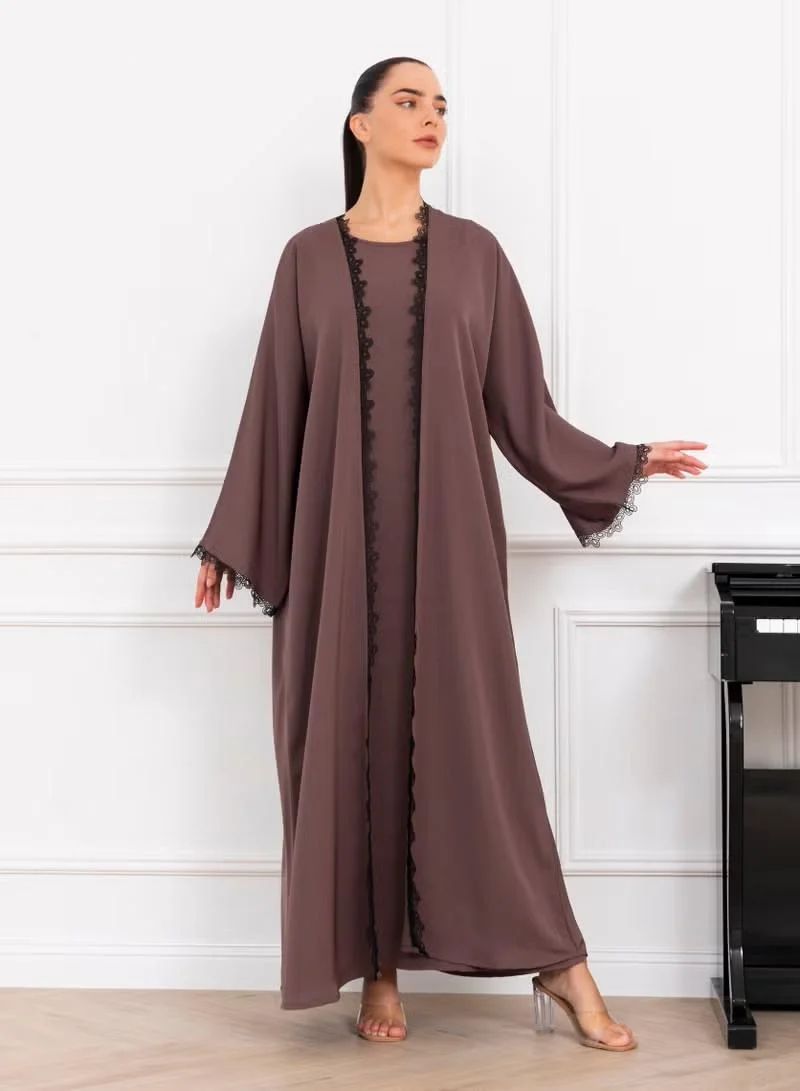 Nikias  Nikias Nida Abaya With Folded Band for Women | Best Price UAE