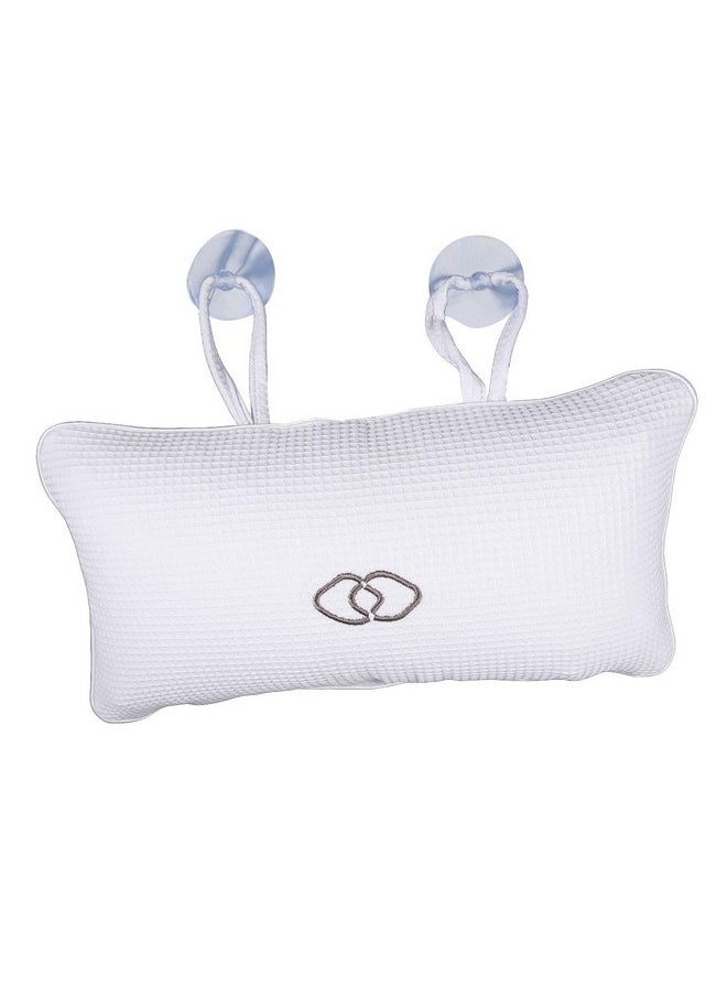 HEALLILY - Eallily Spa Bath Cushion Bath Pillow For Bathtub White Bathing Cushion For Head And Neck Support (White) - Image 1