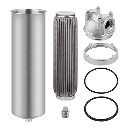 Amwater 100 Micron 10" x 2.5" Stainless Steel Pleated Whole House Water Filter Cartridge, Universal Cleanable Water Filter Replacement for Well Water(100 Micron) - Image 5