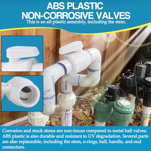 TonGass 1.5" MIP x 1.5" - 1.25" 2-Way Econoline Ball Valve Compatible with Hayward Pool Filter PN. SP0729 - ABS Plastic Non-Corrosive Valve - Max. 50 psi Pressure Rating - Image 4