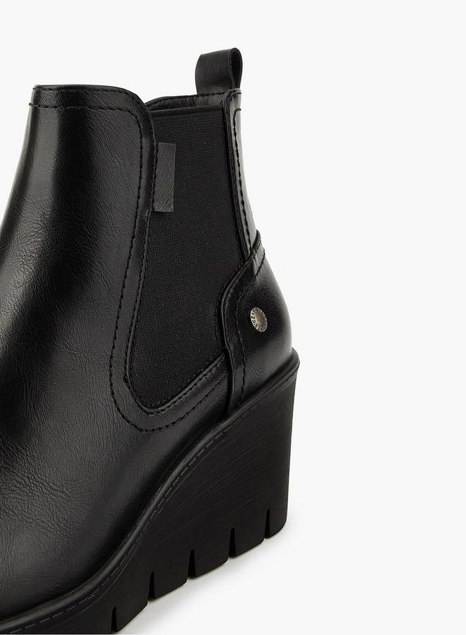 Celeste Women's Textured Wedge Heel Ankle Boots - Image 4