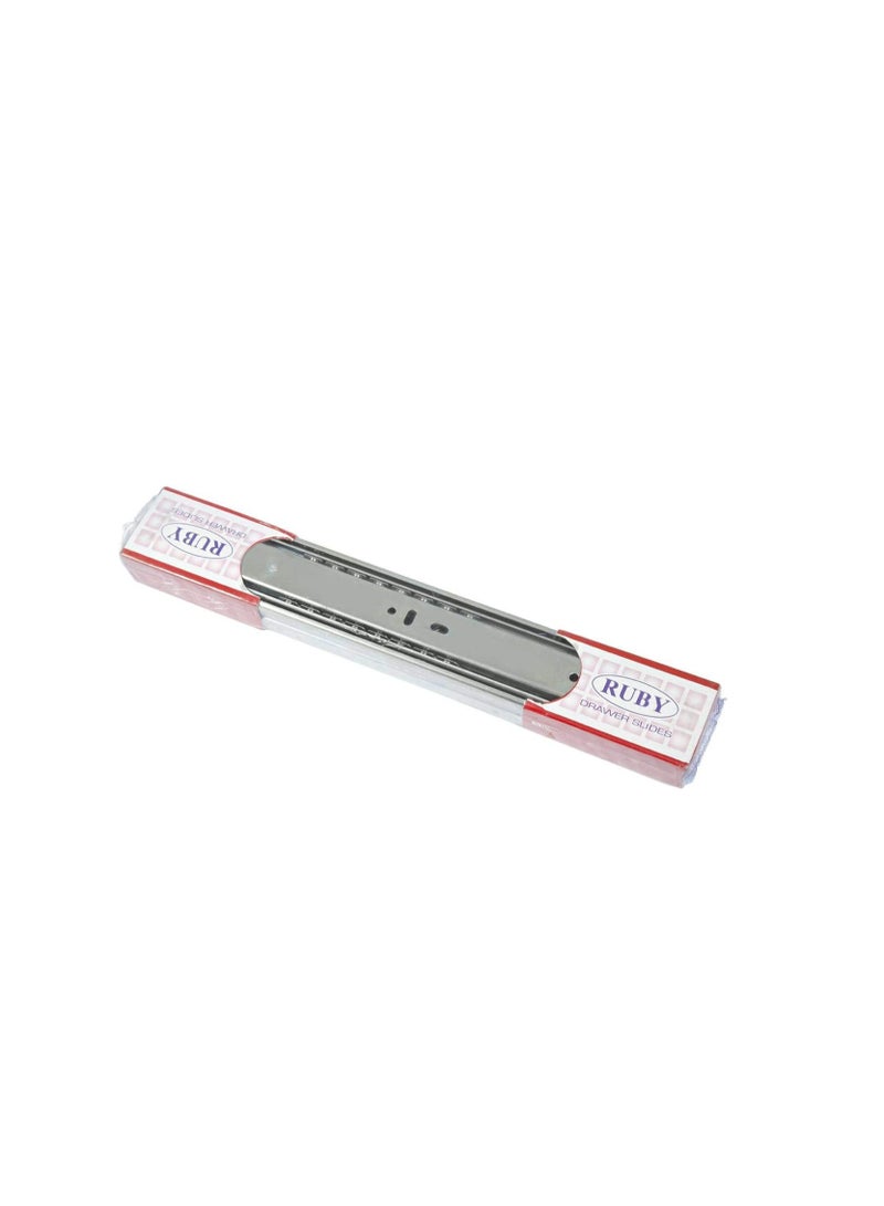 ROBUSTLINE Robustline Side Mounted Full Extension Drawer Slides Set - Silver, 12 inch  - Image 2
