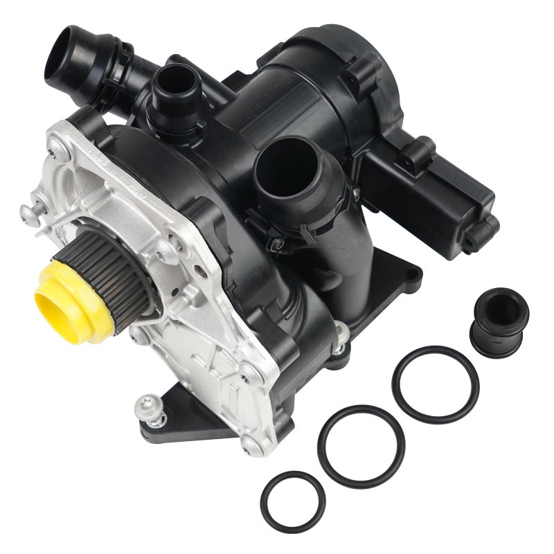مجموعة ترموستات مضخة مياه المحرك Htostar Racing 06L121111 متوافقة مع فولكس فاجن VW جولف بيتل باسات متوافقة مع أودي A3 A4 A5 S3 TT 18 20 EA888 Gen3