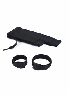 KASTWAVE Velcro strap Cable Tie, 60Pcs Black Reusables Premium Nylon Adjustable Wire Ties Cable Straps, for Cord Management and Desk or Office Organization, 6 inch and 8 inch...  - Image 1