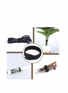 KASTWAVE Velcro strap Cable Tie, 60Pcs Black Reusables Premium Nylon Adjustable Wire Ties Cable Straps, for Cord Management and Desk or Office Organization, 6 inch and 8 inch...  - Image 5