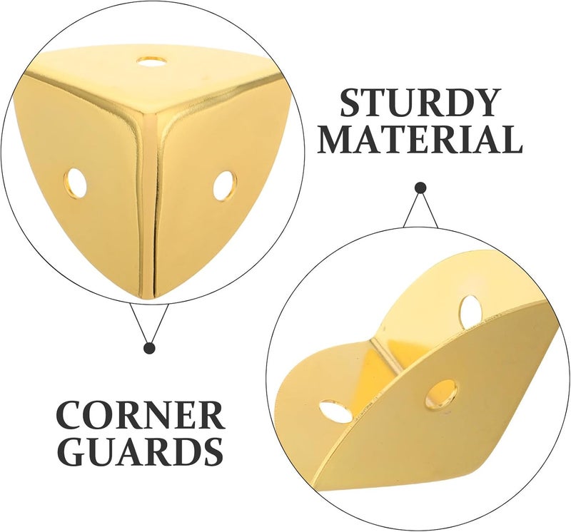 8pcs Metal Iron Corner Guards 90 Degree Protective Edge Covers for Wooden Boxes Furniture Safety Corner Protectors Home Office Packaging Stair Use - Image 3