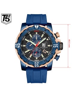 T5 T5 Men's Chronograph Silicone strap Watch  - Image 3