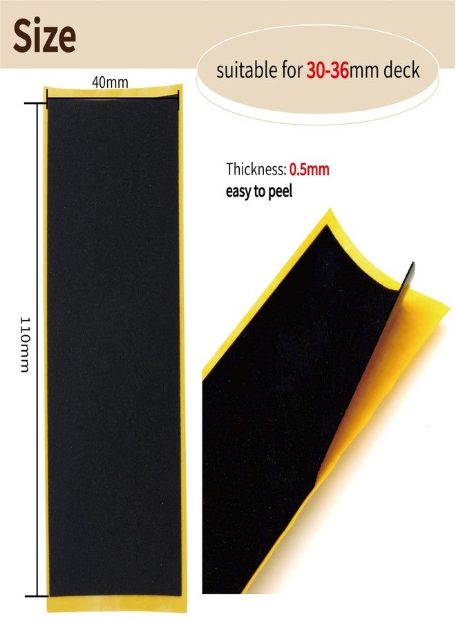RACOFSB 0.5mm Thickness Fingerboard Foam Grip Tape 12 Pcs, Finger Skateboard Griptape 40mmX110mm (12) - Image 2