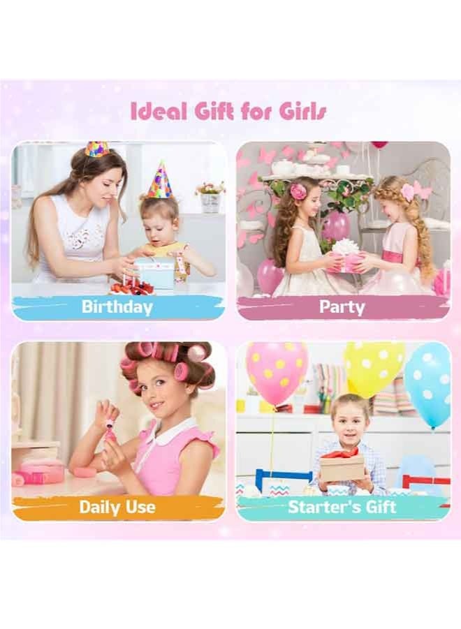 4 Colors Kids Peel Off Nail Polish Set, Water Based Non Toxic Quick Dry Nail Varnish Kit, Safe Water Soluble Non Irritating DIY Nail Art Gift for Little Girls - Image 5