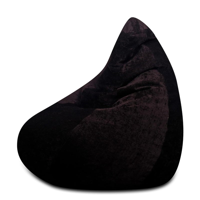 Generic Alfanso Haut Collection Classic Bean Bag SAC Size Chocolate Brown Color in Premium Velvet Fabric Cover Only - Image 1