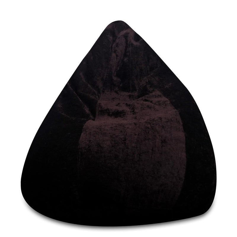 Generic Alfanso Haut Collection Classic Bean Bag SAC Size Chocolate Brown Color in Premium Velvet Fabric Cover Only - Image 2