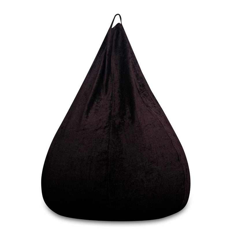 Generic Alfanso Haut Collection Classic Bean Bag SAC Size Chocolate Brown Color in Premium Velvet Fabric Cover Only - Image 5