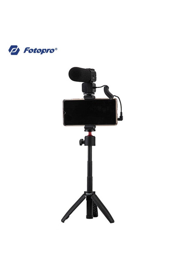 Fotopro Fotopro Tl-601 Portable Mini Camera Mirrorless Tripod, Phone Desktop Stand, Vlog Extendable Selfie Stick, Phone Tripod, Black  - Image 4