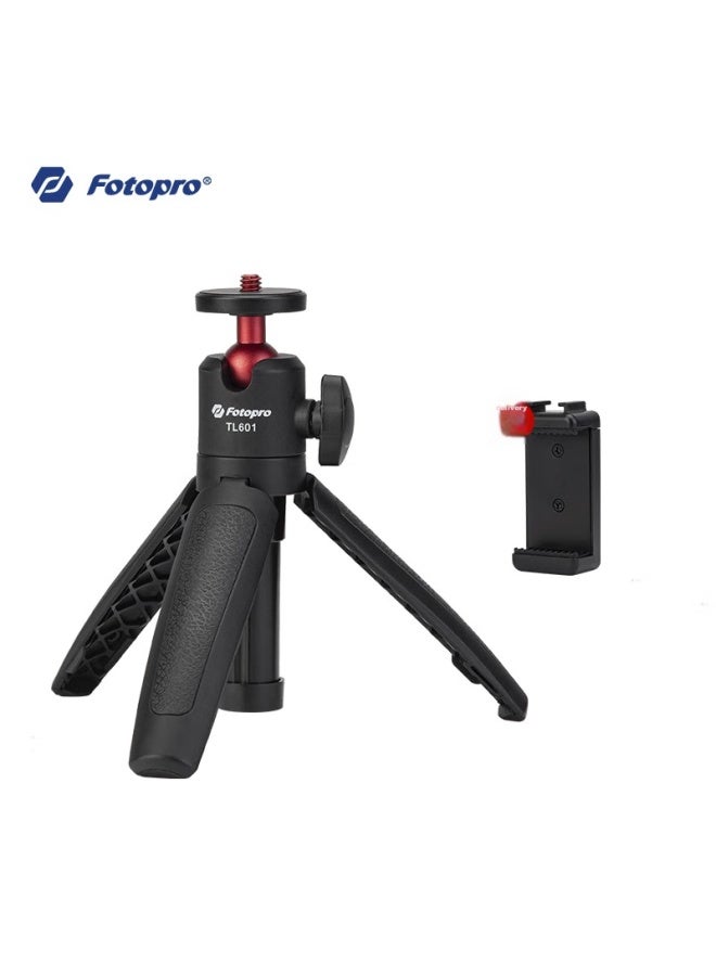 Fotopro Fotopro Tl-601 Portable Mini Camera Mirrorless Tripod, Phone Desktop Stand, Vlog Extendable Selfie Stick, Phone Tripod, Black  - Image 1