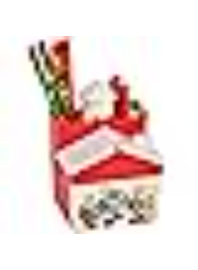 مجموعة قرطاسية لطيفة مع حامل أقلام على شكل قلعة، مسطرة 15 سم * 1، مبراة أقلام رصاص - Image 1