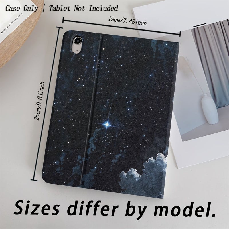 غلاف حماية ستاري نايت لجهاز iPad Air 3 مقاس 10.5 بوصة 2019، درع قوي من الجلد الصناعي مع قبضة مريحة، تصميم خفيف الوزن ومناسب للسفر للقراءة والعمل والسفر. - Image 2