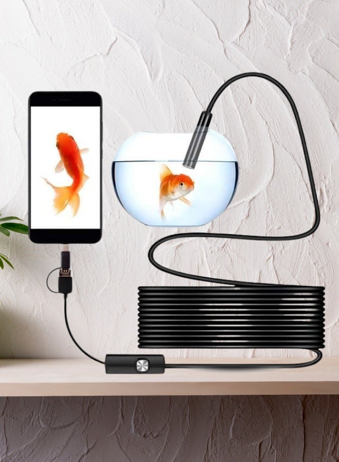 3-in-1 USB HD Industrial Endoscope Camera 5.5mm – Type-C/USB/Micro  - Image 1