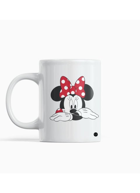 White mug with Minnie Mouse design printed