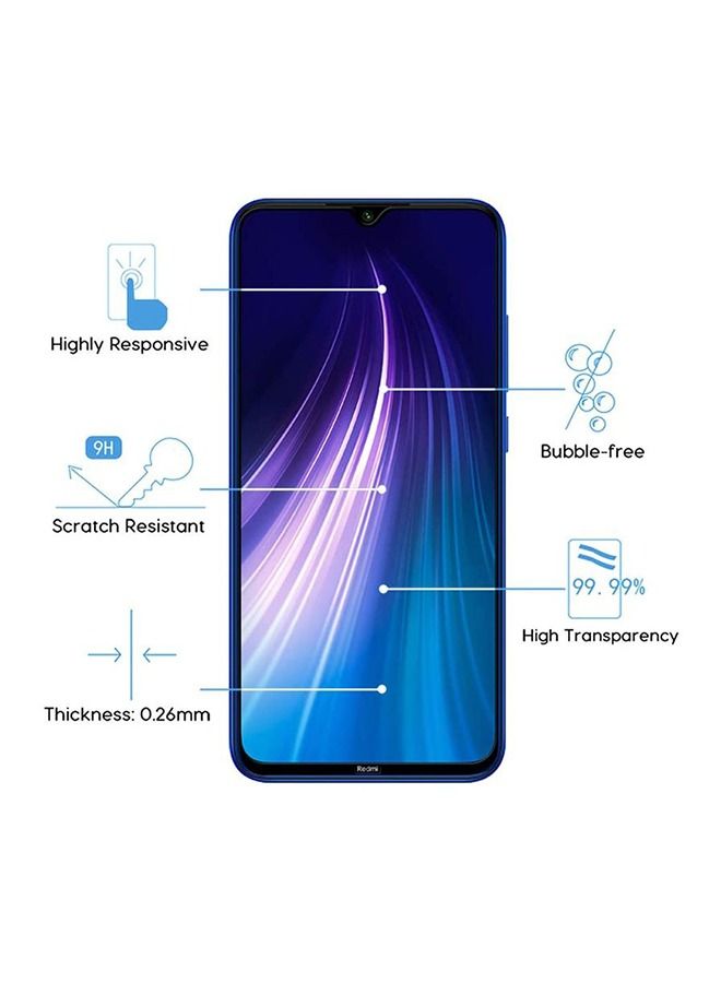 BORTONY Full Coverage Screen Protector For Xiaomi Redmi 8 Black/Clear - Image 2