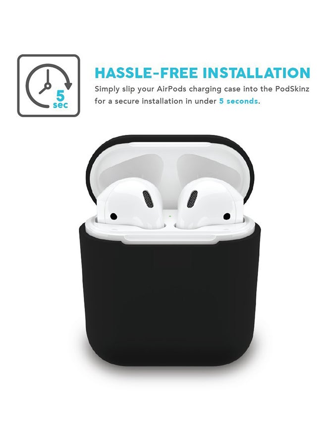 غطاء حماية مقاوم للصدمات من السيليكون لأجهزة آير بودس من أبل أسود - Image 4