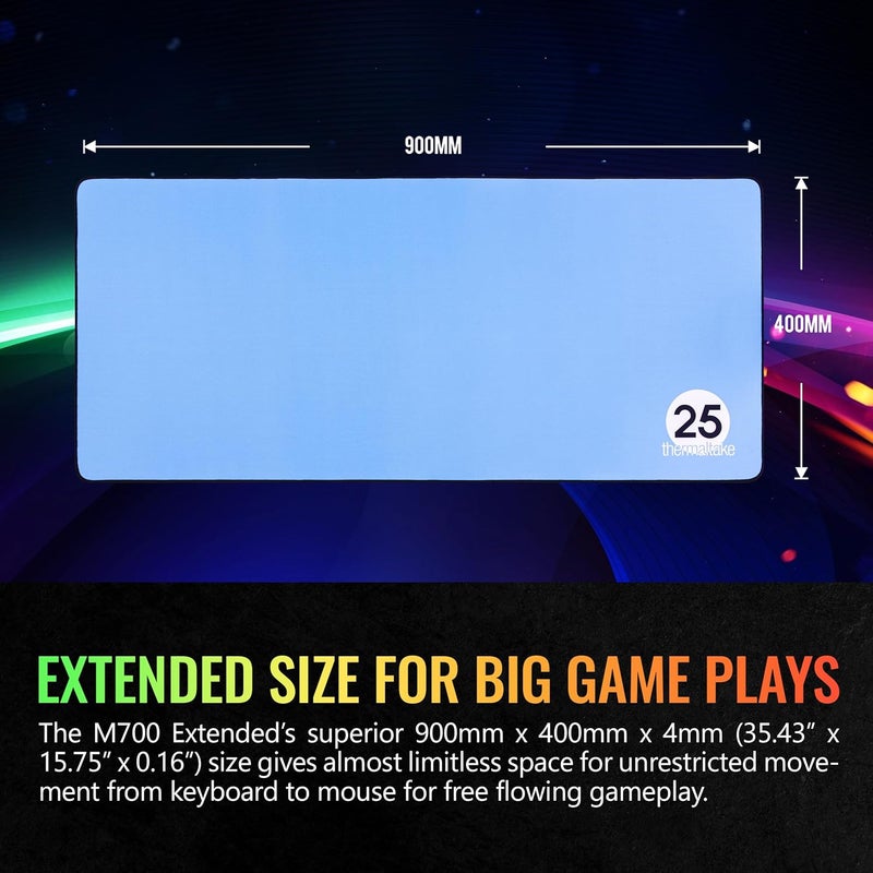 Thermaltake M700 Extend Gaming Mouse Pad 900mm x 400mm Hydrangea Blue GMPTTPHABSEC01 - Image 3