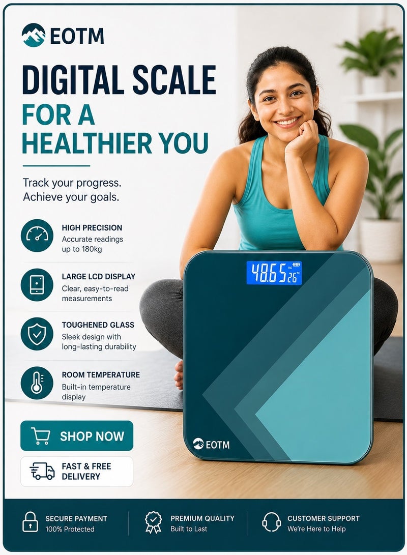 EOTM Digital Body LCD Display Weight Scale Assorted Color - Image 1