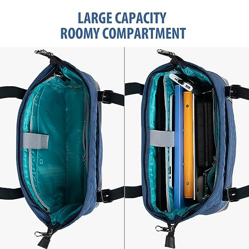 KROSER Laptop Tote Bag 15.6 Inch with USB Port, Large Work Tote Bag Computer Shoulder Bag for Women, Laptop Carrying Case Stylish Handbag Gift for Office Business Travel(Haze Blue) - Image 2