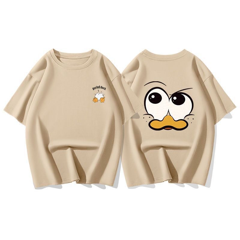 European and American street fashion brand Duck T-shirt men's ins fashion couple wear summer plus size men's national fashion short sleeve - Image 5