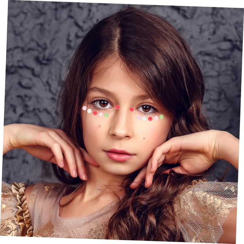 9sheets Face Jewel Stickers Makeup for Eyes Body Mixed Colors Self-Adhesive Face Gems for Party Decoration - Image 4