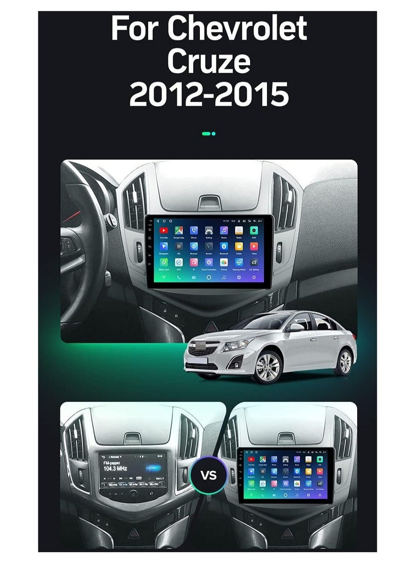 Android Screen For Chevrolet Cruze 2012 To 2015 2GB RAM 32GB Memory Support Apple Carplay Android Auto Full HD Touch Screen 9 Inch built In Bluetooth USB Radio WiFi Play Store Backup Camera included