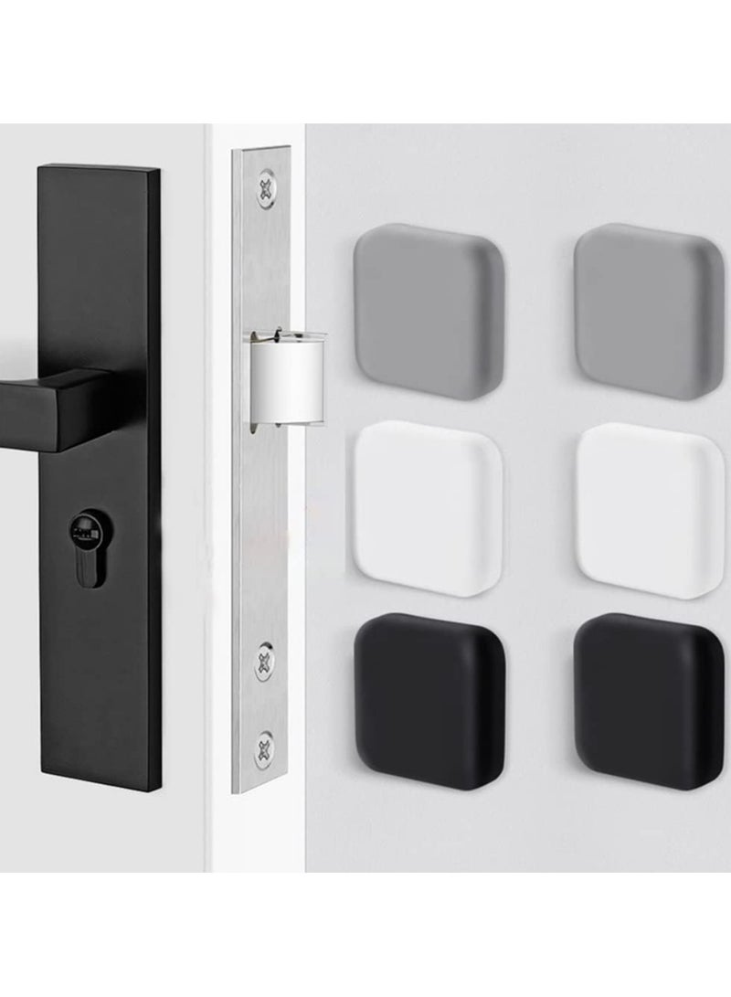 Alruht 6-Piece Door Stoppers Wall Protector, Silicone Door Knob Guard Wall Shield, Self Adhesive Silicone Bumper Pad for Wall for Preventing Damage to Cabinet, Handle, Bed - Image 1