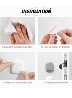 Alruht 6-Piece Door Stoppers Wall Protector, Silicone Door Knob Guard Wall Shield, Self Adhesive Silicone Bumper Pad for Wall for Preventing Damage to Cabinet, Handle, Bed  - Image 4