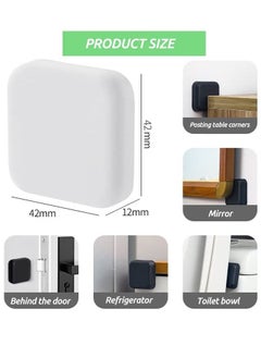 Alruht 6-Piece Door Stoppers Wall Protector, Silicone Door Knob Guard Wall Shield, Self Adhesive Silicone Bumper Pad for Wall for Preventing Damage to Cabinet, Handle, Bed  - Image 3