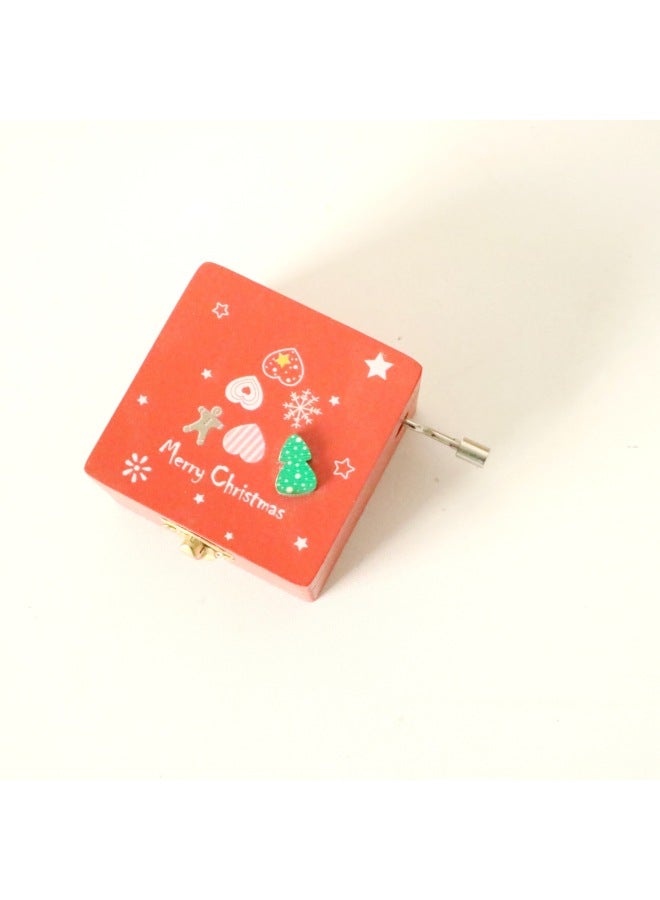 Loquat Gift Creative Hand Music Box Wooden Student School Activity Gift Supply-Color:House - Image 3