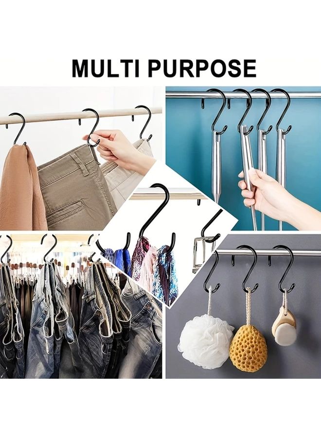 قطعتان من خطافات S السوداء متينة لتعليق النباتات والملابس والأواني والقدور - Image 5