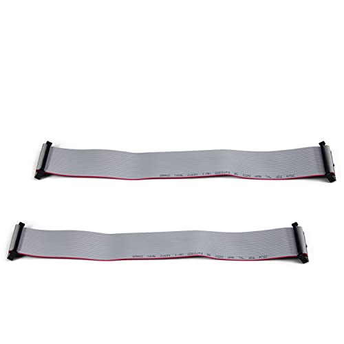 Fielect 2pcs IDC 34 Pin Connector Gray Wire Flat Ribbon Cable Connector Length 30cm 2.54mm Pitch - Image 4