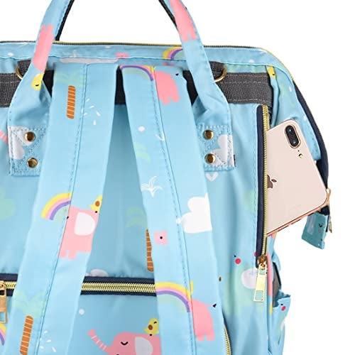 PACKNBUY Baby Diaper Bag Backpack for Mothers for Travel Maternity Hospital Bag for Delivery Women with Multiple Pockets Water Resistant Insulated Bottle Holders Large Capacity (Blue) - Image 5