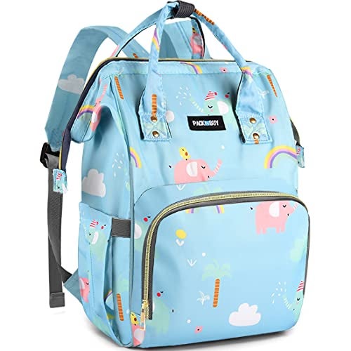 PACKNBUY Baby Diaper Bag Backpack for Mothers for Travel Maternity Hospital Bag for Delivery Women with Multiple Pockets Water Resistant Insulated Bottle Holders Large Capacity (Blue) - Image 1