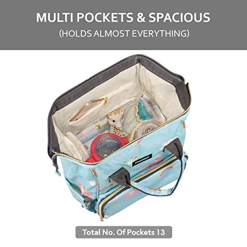 PACKNBUY Baby Diaper Bag Backpack for Mothers for Travel Maternity Hospital Bag for Delivery Women with Multiple Pockets Water Resistant Insulated Bottle Holders Large Capacity (Blue) - Image 3