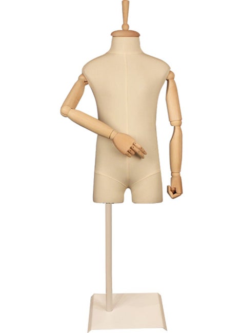 Manken İstanbul Mannequin Istanbul 10 Years Old Wooden Armed Trouser Wearing Child Tailor Mannequin Showcase Mannequin  - Image 3
