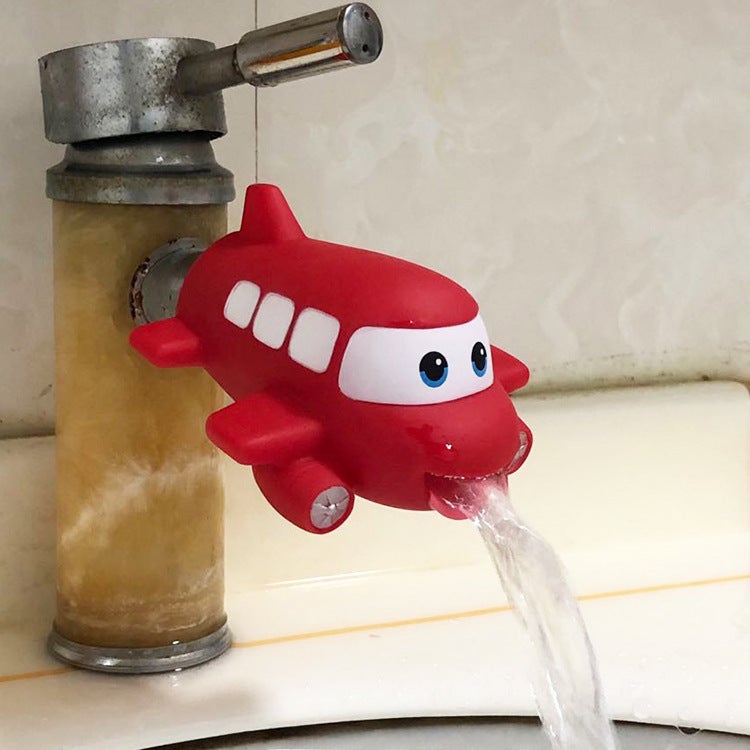 Cartoon children's hand washing extender splash-proof water guide sink baby hand washing aid faucet extension hand washing device(Small Shark) - Image 4