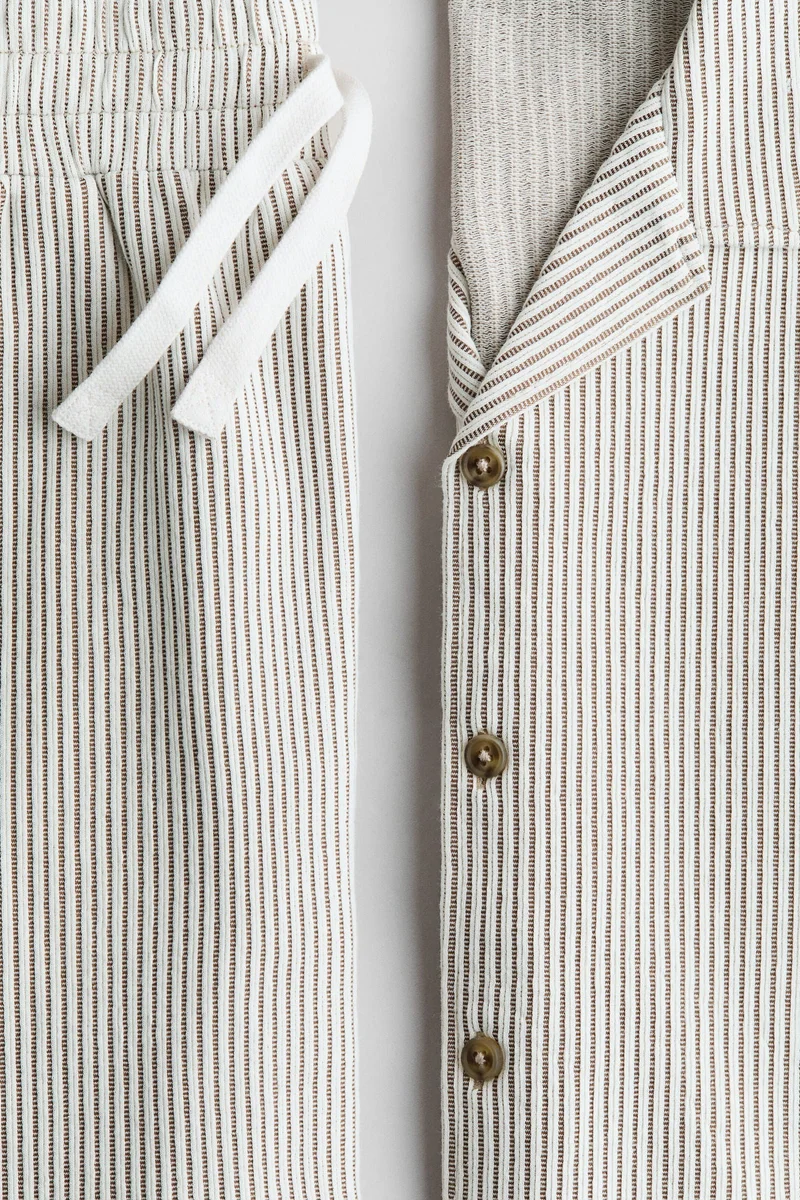 H&M 2-piece textured jersey set